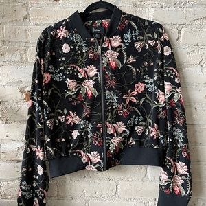 Black Floral Concert Jacket